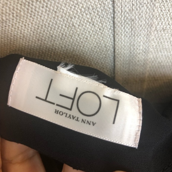 LOFT sheer black cocktail camisole. Size Large - Picture 8 of 8